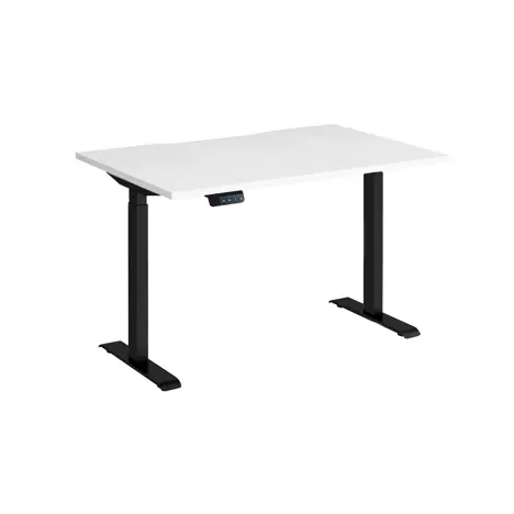 Elev8 Mono Straight Sit-Stand Desk - 1200mm - Black - White